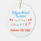 私は名前日付旗のカスタムの採用されました セラミックオーナメント (左)