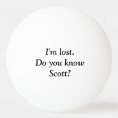 私は名失った前パーソナライズされたのカスタムゴルフボール 卓球ボール (裏面)