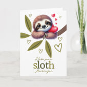 私は君がナマケモノのバレンタインを好パーソナライズされたきだ シーズンカード (正面)