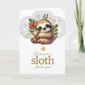 私は君がナマケモノのバレンタインを好パーソナライズされたきだ シーズンカード (正面)