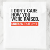 私は君が気に育った様子が分からない 長方形シール (バッグ)