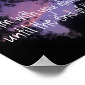 私は君といつも聖書の日没の詩を持っている ポスター (角)