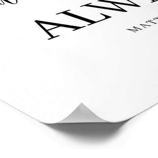 私は君といつも聖書の詩を書いていエレガントる ポスター (角)