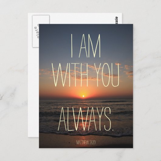 私は君と一緒にいる聖句 ポストカード (正面/裏面)