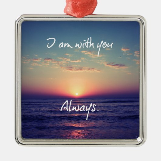 私は君と一緒にいる聖句 メタルオーナメント (正面)