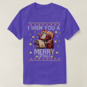 私は君に人生のメリー醜いクリスマスサンタを願う Tシャツ (デザイン正面)