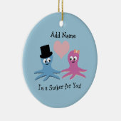 私は君に弱っている!かわいいオクトピ セラミックオーナメント (右)