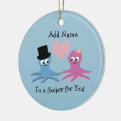 私は君に弱っている!かわいいオクトピ セラミックオーナメント (左)