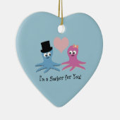 私は君に弱っている！かわいいオクトピ セラミックオーナメント (右)