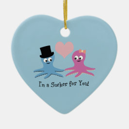 私は君に弱っている！かわいいオクトピ セラミックオーナメント