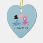 私は君に弱っている！かわいいオクトピ セラミックオーナメント (左)