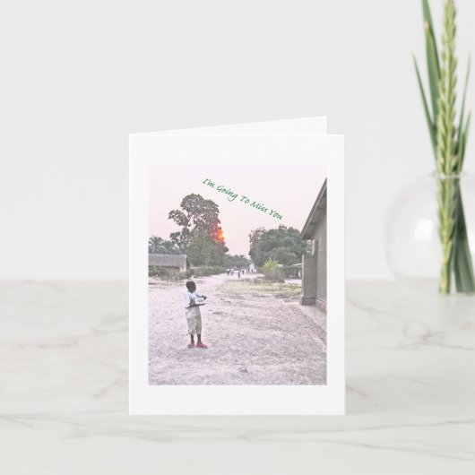 「私は君に恋しく思行く」Notecard カード (正面)