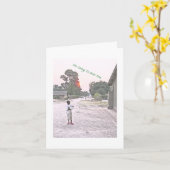 「私は君に恋しく思行く」Notecard カード (黄色い花)