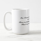 私は君のカップに持っている計画を知っているからだ コーヒーマグカップ (左)