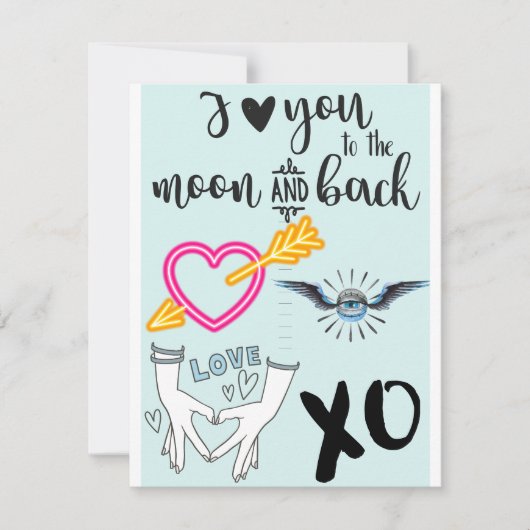 私は君のカードが大好きだ ノートカード (正面)