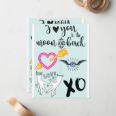 私は君のカードが大好きだ ノートカード (正面/裏面インサイチュ)