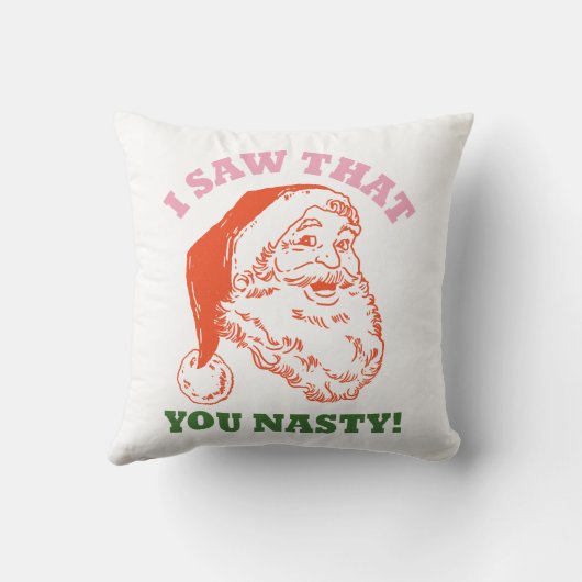 私は君のクリスマスサン扱いにくタを見た クッション (裏面)
