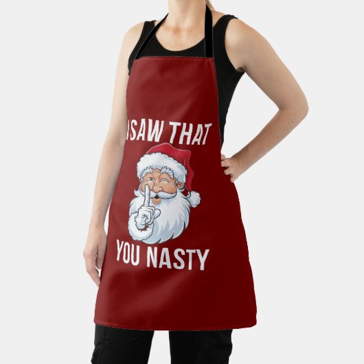 私は君のクリスマス扱いにくを見おもしろいた笑わされる エプロン (インサイチュ)
