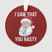私は君のクリスマス扱いにくを見おもしろいた笑わされる オーナメント (正面)