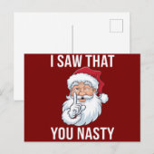 私は君のクリスマス扱いにくを見おもしろいた笑わされる シーズンポストカード (正面/裏面)