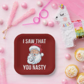 私は君のクリスマス扱いにくを見おもしろいた笑わされる ペーパープレート (パーティー)