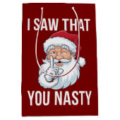 私は君のクリスマス扱いにくを見おもしろいた笑わされる ミディアムペーパーバッグ (正面)