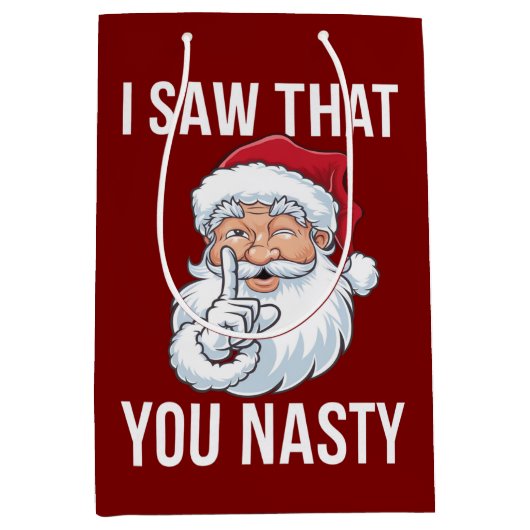 私は君のクリスマス扱いにくを見おもしろいた笑わされる ミディアムペーパーバッグ (正面)