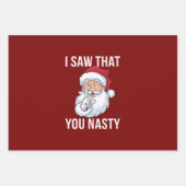 私は君のクリスマス扱いにくを見おもしろいた笑わされる ラッピングペーパーシート (正面)