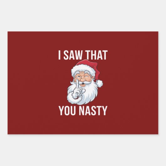 私は君のクリスマス扱いにくを見おもしろいた笑わされる ラッピングペーパーシート (正面)