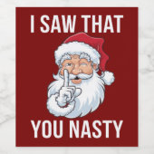 私は君のクリスマス扱いにくを見おもしろいた笑わされる ワインラベル (シングルラベル)