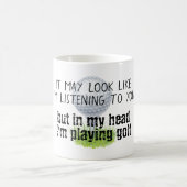 私は君のゴルフに聞見えるかもしれないおもしろい コーヒーマグカップ (中央)