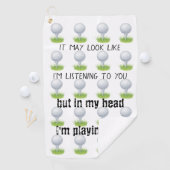 私は君のゴルフに聞見えるかもしれないおもしろい ゴルフタオル (インサイチュ)