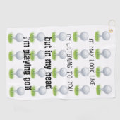 私は君のゴルフに聞見えるかもしれないおもしろい ゴルフタオル (横)