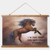 私は君のタペス熱狂するターを愛しているそぶら下がったの女の子 吊り下げ型タペストリー (正面)