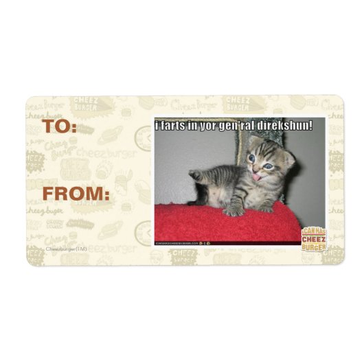 私は君の将軍ディレクシュンで農場 ラベル (正面)