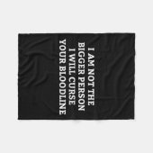 私は君の血を呪う大きな人間ではない フリースブランケット (正面(横))