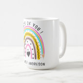 私は君の誇りを持った先生カラフル勇気付けられる コーヒーマグカップ (正面右)