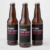 私は君のBruh Love Mom Groovy Mother's Dayではない ビールラベル (ボトル)