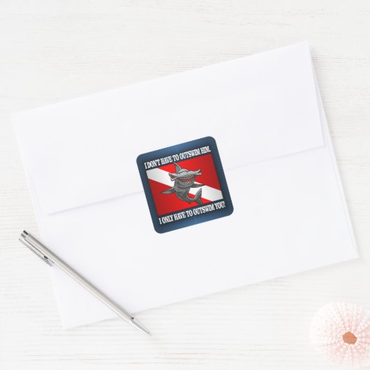 「私は君より優れているだけだ！」 スクエアシール (封筒)