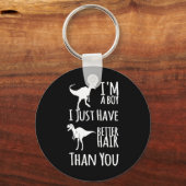 私は君より髪の毛が良い男の子だことわざ キーホルダー (正面)