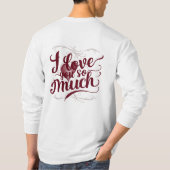 「私は君をとても愛している」 Tシャツ (裏面)