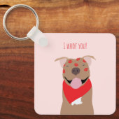 私は君アメリカのブルドッグキスマーク キーホルダー (正面)