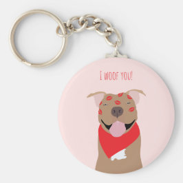 私は君アメリカのブルドッグキスマーク キーホルダー