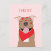 私は君アメリカのブルドッグキスマーク シーズンポストカード (正面)