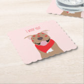 私は君アメリカのブルドッグキスマーク ペーパーコースター (アングル)