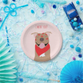 私は君アメリカのブルドッグキスマーク ペーパープレート (パーティー)