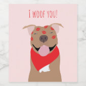 私は君アメリカのブルドッグキスマーク ワインラベル (シングルラベル)