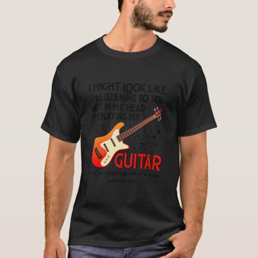 私は君聞のギタ遊ーおもしろいに Tシャツ (正面)