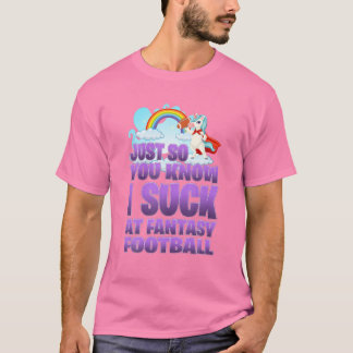 私は吸ファンタジーサッカーUnicorn Rainbow Loser M Tシャツ