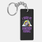 私は吸ファンタジーフットボール猫レインボー子猫 キーホルダー (正面左)